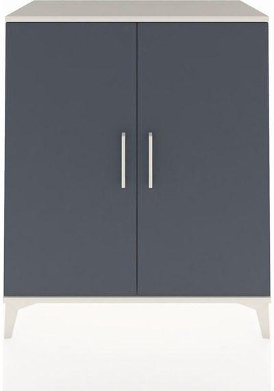 Hyperion Şifonyer 2 Raflı Tek Çekmeceli 2 Kapaklı 88x44x106 Aytaşı-antrasit Aytası