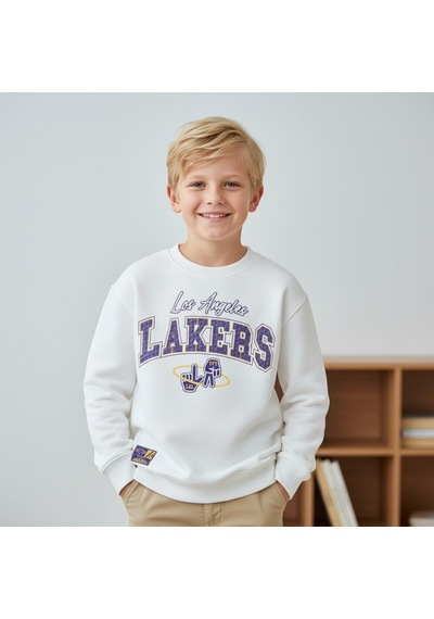 Seabubbles Lakers Çocuk Sweatshirt St09535 BEYAZ