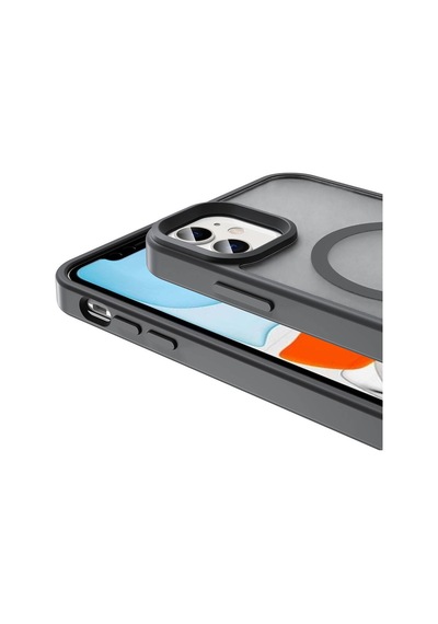 Apple Uyumlu iPhone 12 İle Kılıf Magsafe Şarj Özellikli Mat Arka Yüzeyli Kapak