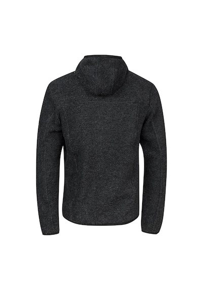 2as Edgar Erkek Kapşonlu Havlu Merino Sweatshirt Siyah Siyah
