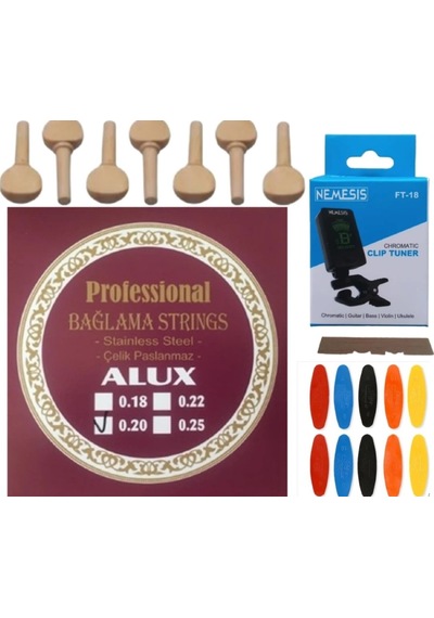 Alux 0.20 Çelik Uzun Sap Bağlama Teli 5'Li Ekonomik Set