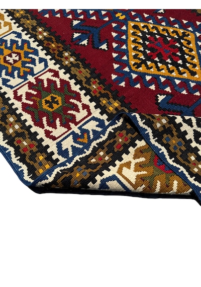 El Dokuma Sıfır Yahyalı Kilim 118x215 Kök Boya %100 Yün Kilim
