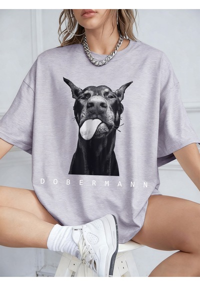 Noıssey Urban Pop Graphic Kadın Tişört Koleksiyonukod 5148 Gri