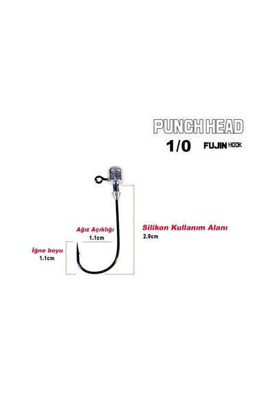 Fujin Punch Head Fj-Ph  1/0 Jighead 5 Gr.
