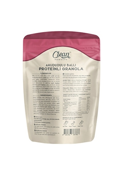 Clean Powders Meyveli & Ballı Protein Granola 300 Gr - Ahududu-bal