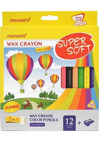 Monami Super Soft Kuru Boya Jumbo Boy 12'li