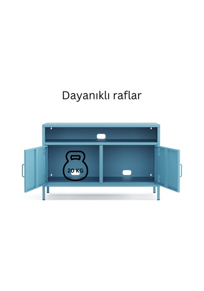 Pera Tv Ünitesi, Tv Dolabı,2 Kapaklı, Açık Raflı 100,50 X 40 X 64,50 Cm Ral 5024 Mavi Pera Tv Ünitesi, Tv Dolabı,2 Kapaklı, Açık Raflı 100,50 X 40 X 64,50 Cm Ral 5024 Mavi