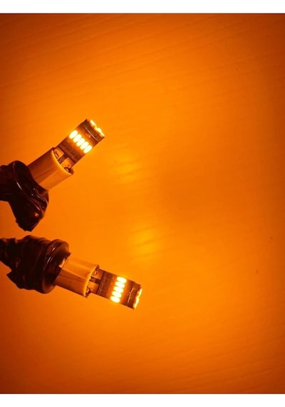 Eraks Car Accesories Turuncu 15 Led T10 Park Ampulü, Plaka, Tavan, Iç Ortam Aydınlatma Dipsiz Led Ampül 15 Ledli