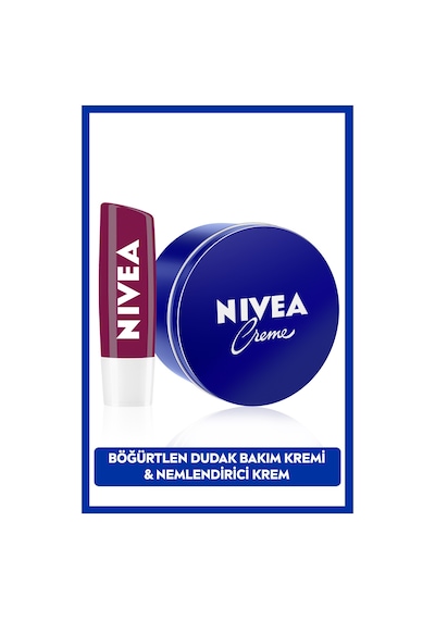 Nivea Böğürtlen Dudak Bakım Kremi 4.8 G + Nemlendirici Krem Teneke 250 ML