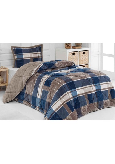 Merinos Comforter Yorgan Seti 160x240 Rida İndigo Indigo