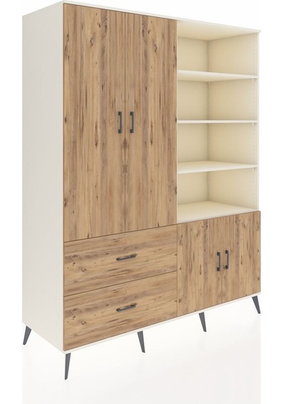 Kronos Gardrop 7 Raflı 2 Çekmeceli Tek Askılı 176x59x221 Aytaşı-çam Çam Kronos Gardrop 7 Raflı 2 Çekmeceli Tek Askılı 176x59x221 Aytaşı-çam Çam