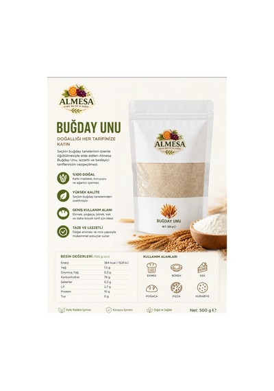 Tam Buğday Unu 500 Gr