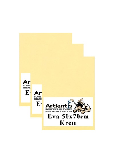 Krem Eva 50x70 Cm 3 Adet Eva Süngeri Okul Kreş Anasınıfı Elişi Etkinlikleri