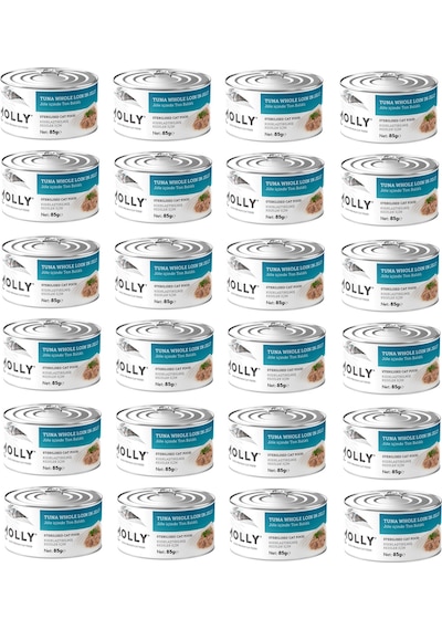 Molly Sterilised Ton Balıklı Jöle İçinde Kısır Kedi Konservesi 85 Gr. X 24 Adet
