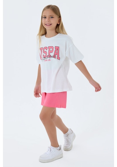 U.s. Polo Assn. Kız Çocuk Beyaz Şort Takım Us2521-c-v1 Beyaz
