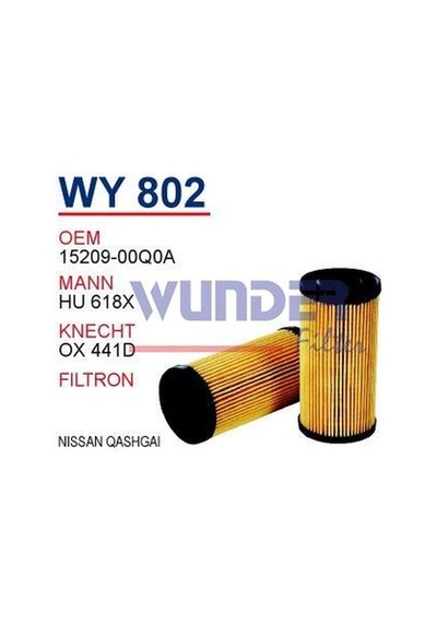 WUNDER WY802 YAĞ FİLTRESİ - REN. MASTER III-TRAFİC-LAGUNA II-III-