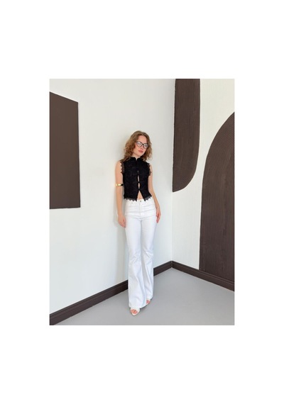 Verymoda Dantel Yelek D3026 Siyah