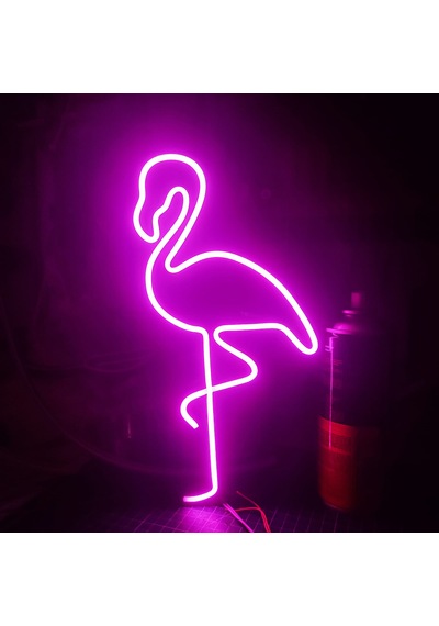 Flamingo Neon Led 3d Baskı Pembe