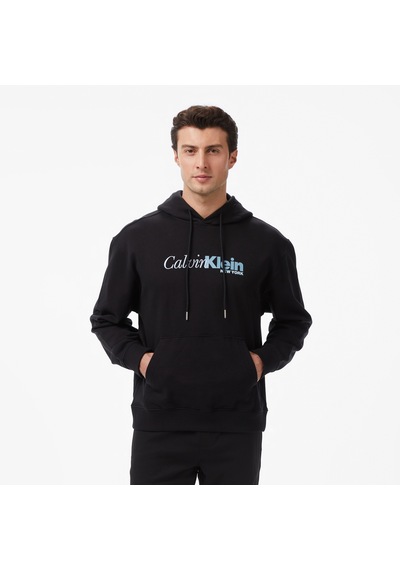 Calvin Klein Terry Cursive Graphic Erkek Siyah Sweatshirtlv04ld241g