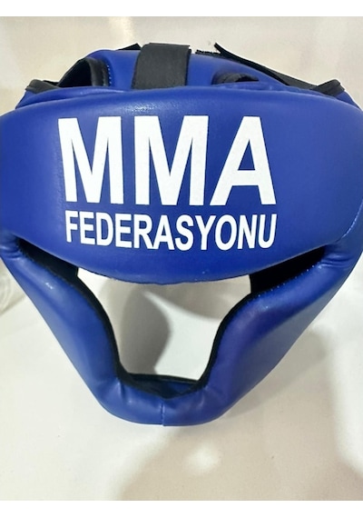 Mma Yanaklı Kask Kırmızı - Mavi