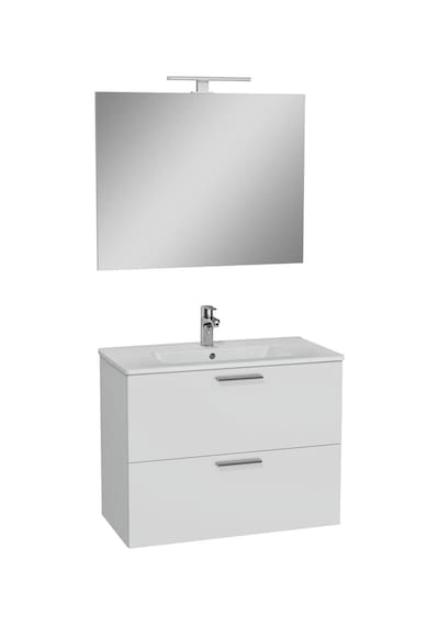 75024 VitrA Mia Set Lavabo Dolabı Aynalı 2 Çekmeceli 80Cm,Parlak Çok Renkli