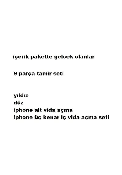 Apple Uyumlu iPhone Tornavida Seti Tamir Seti-Tüm Modellere - (199760849)