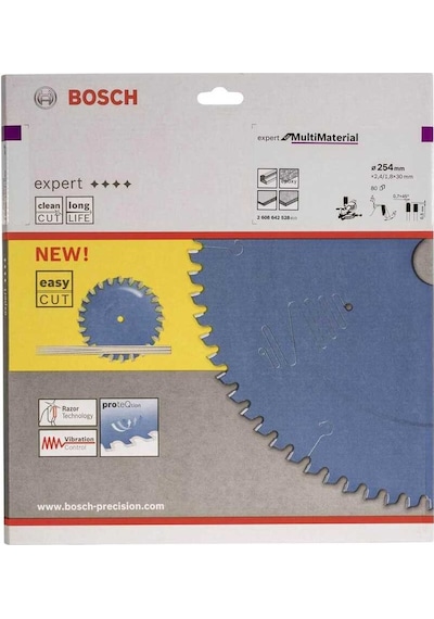 Bosch Expert For MultiMaterial 254 x 30 MM 80 D Daire Testere Bıçağı - 2608642528