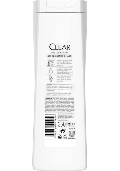 Clear Women Zencefil Özlü Kepeğe Karşı Etkili Şampuan 350 ML