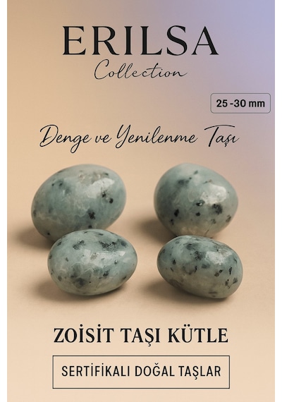 Sertifikalı Yeşil Zoisit Green Zoisite Taşı Kütle 25 30 Mm De