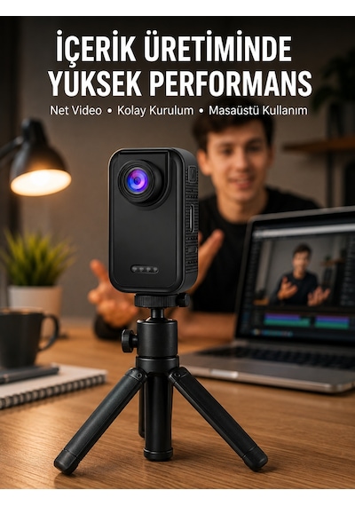 Günlük Kullanıma Uygun Mini Video Kamera Vlog Çekimleri İçin Yeni Nesil - Lisinya