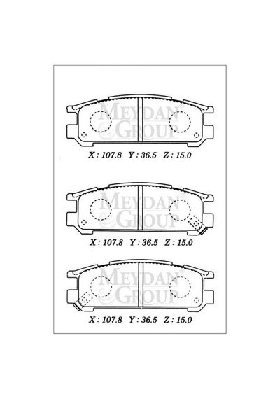 Subaru Impreza 93/96 Arka Fren Balatası Disk 107,8x36,5x15 Daıwa - Fren Ve Ekipmanları