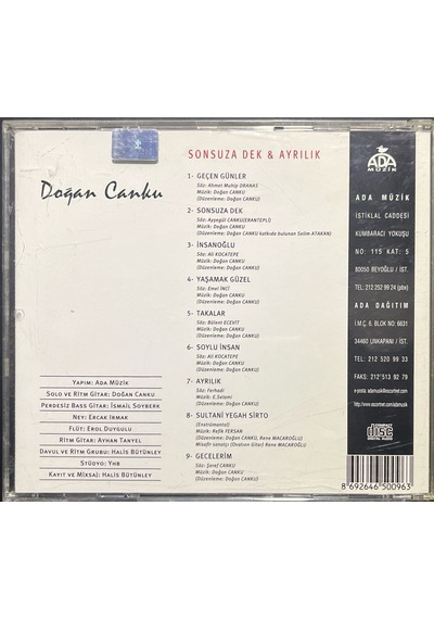 Plak Değildir Cd Dir Cd Doğan Canku Sonsuza Dek & Ayrılık Cd