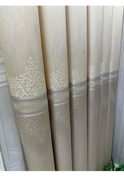 Lexroo Titus Fj632145 V-123 Krem 1/3 Sık Pileli Fon Perde Apm