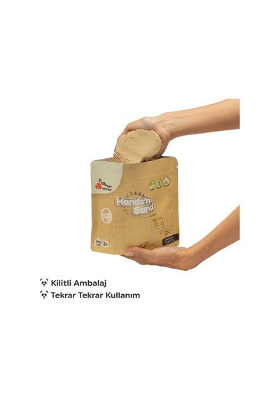 Playever Hands'n Sand Doğal Kinetik Kum 1kg - Naturel Krem