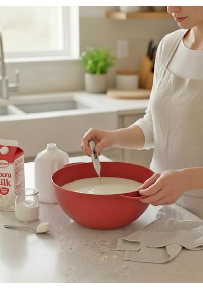 Kırmızı, Hamur Mayalama Ve Yoğurt Saklama Kabı 8,5 Litre