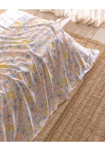 Madame Coco Laurence Çift Kişilik %100 Pamuk Ranforce Baskılı Çarşaflı Nevresim Takımı - Renkli 8684427334249 Çok Renkli