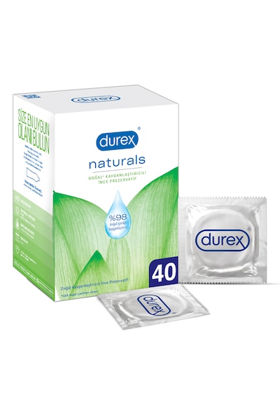 Durex Naturals Prezervatif 40'lı