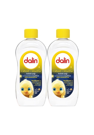 Dalin Rahat ve Mutlu Vanilya Kokulu Nemlendirici Bebek Yağı 300 ML x 2