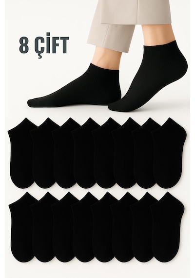 Arma Yıldız Kadın Siyah Terletmez Comfort Pamuklu Patik Çorap 8 Çift Siyah Arma Yıldız Kadın Siyah Terletmez Comfort Pamuklu Patik Çorap 8 Çift Siyah