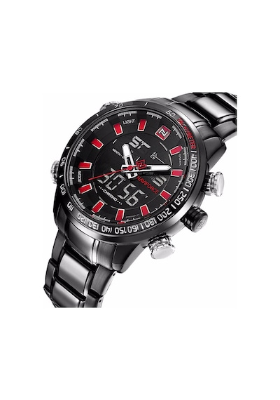 Naviforce Dijital Analog Aydınlatma Kronometre Takvim Göstergeli Erkek Kol Saati