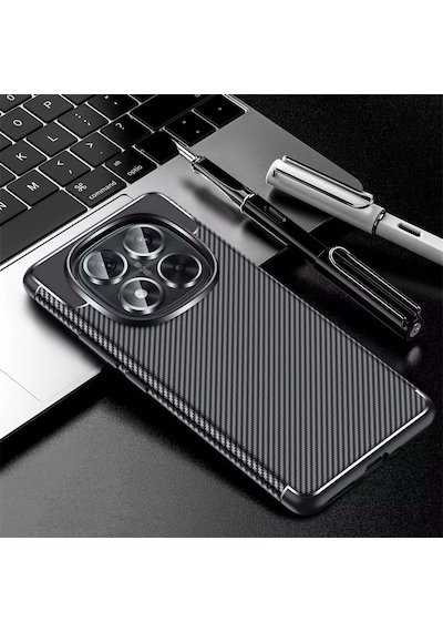 Xiaomi Redmi Note 14 Pro 5g Kılıf Kamera Çıkıntılı Karbon Desenli