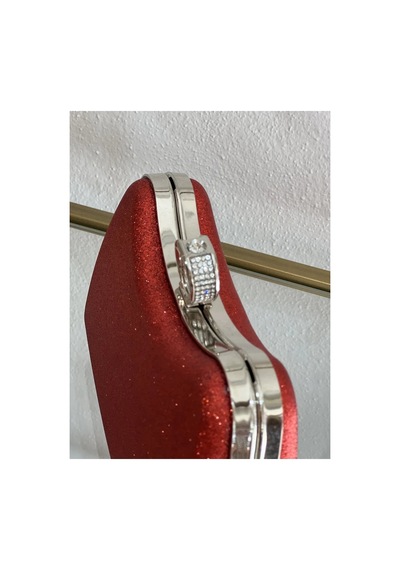 Linalya Jewelry Sim Detaylı Kırmızı Abiye Çanta