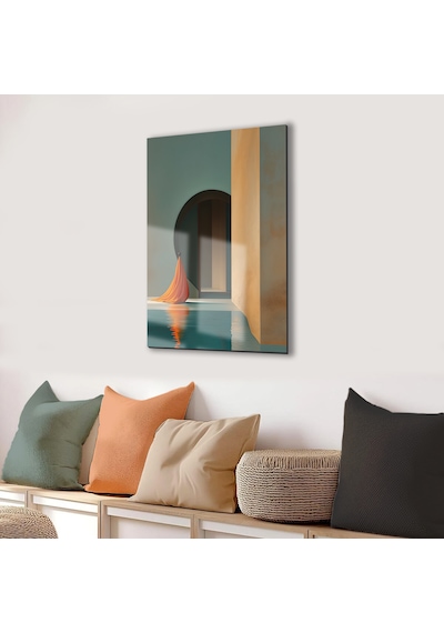 Tink Modern Dekoratif Tablo, Cam Görünümlü, Yapışkanlı, Kolay Montaj, Uv Baskılı Tt1010