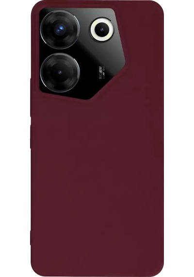 Newface Tecno Camon 20 Pro 5g Kılıf First Silikon - Bordo