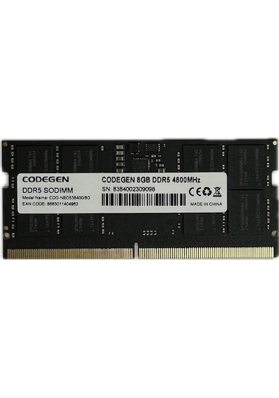 Codegen CDG-NBD538400/8G 8 GB DDR5 4800 MHz Notebook Ram