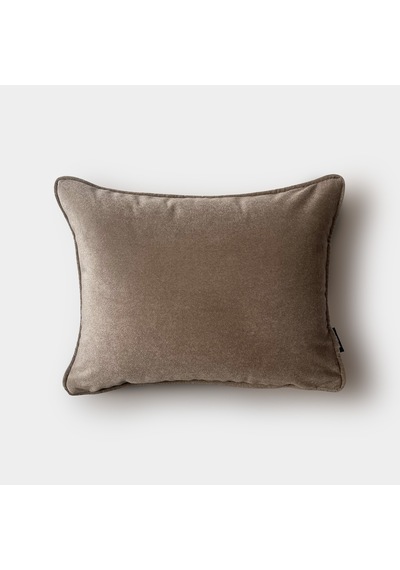 "taupe" Kadife Düz Kırlent Kılıfı - 30x40 Koyu Kahverengi