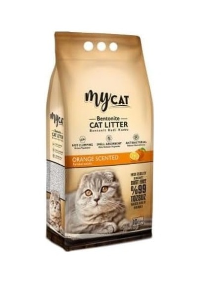 Original Mycat 10 Lt Topaklanan Bentonit Kedi Kumu Portakal Kokulu İnce Tane