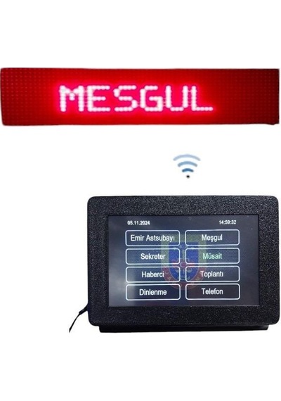 Dokunmatik Ekran Kumandalı Makam Odası Çağrı Sistemi Kasa Ölçüsü: 16x64 Cm