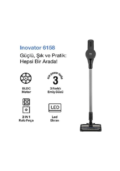 Fakir Inovator 6158 Purple Şarjlı Dikey Süpürge