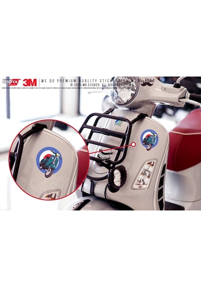 Vsp33 Retro Scooter Sticker